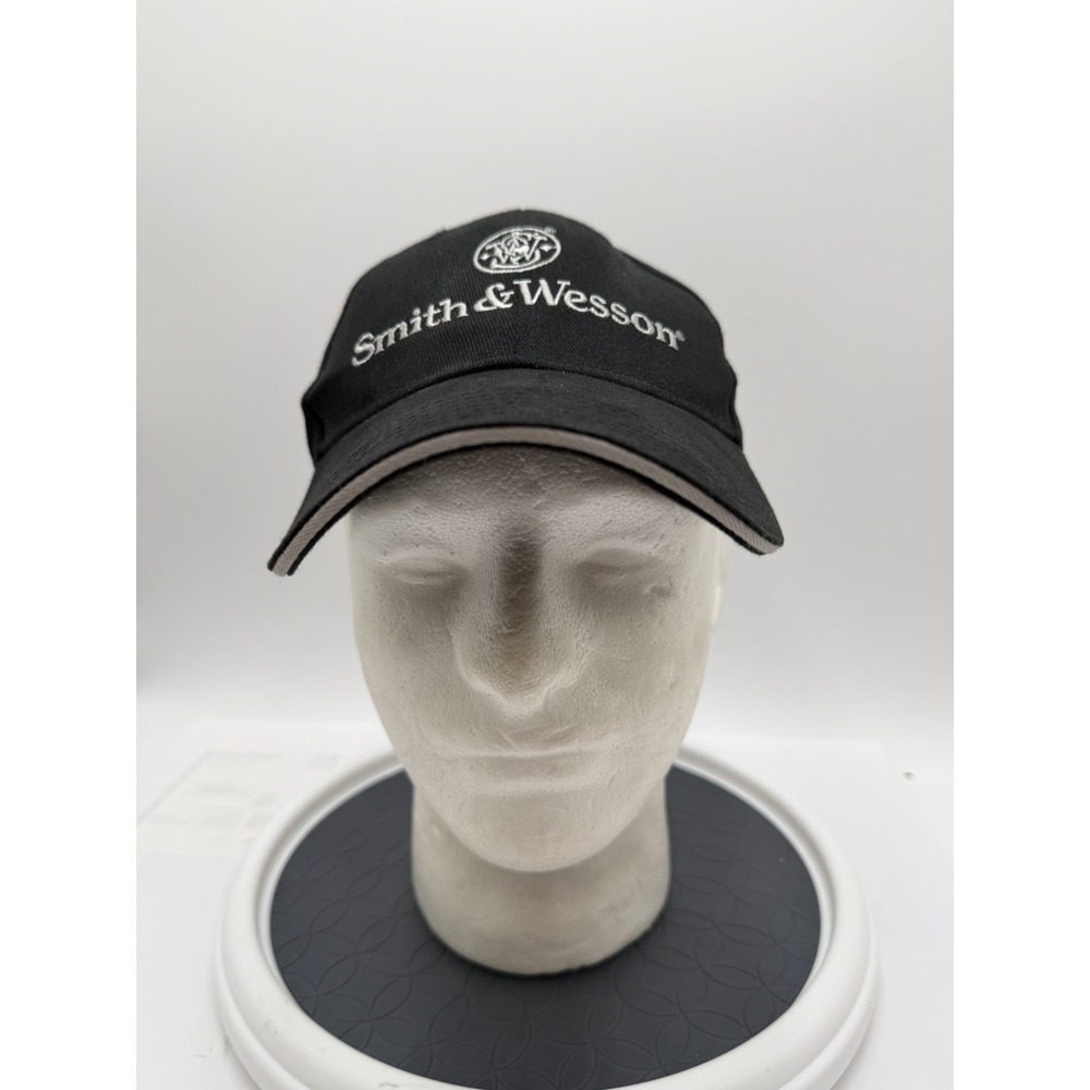 Smith & Wesson Black Embroidered Logo Adjustable Baseball Cap Hat 2016